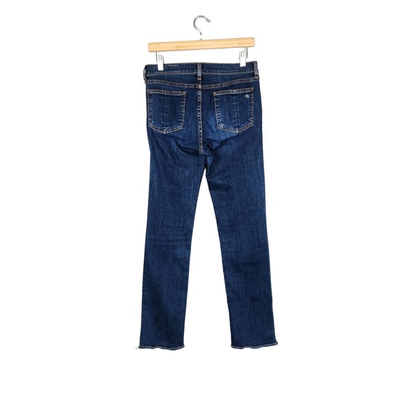 Rag & Bone Straight Leg Raw Hem Jeans in Clean La Paz Size 28 - Picture 5 of 7